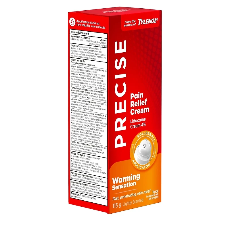Crème analgésique Precise avec sensation de chaleur