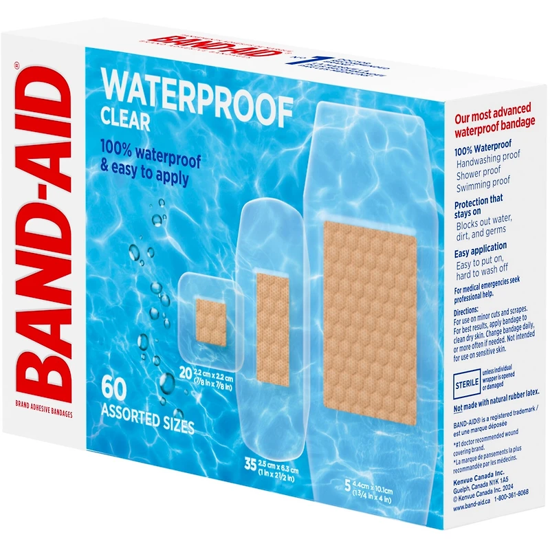 Pansements adhésifs imperméables et transparents