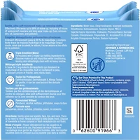 Lingettes nettoyantes démaquillantes  Tout-en-un pour le visage, compostables, composées de fibres végétales, Duo écono