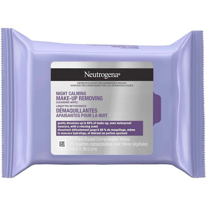 Lingettes nettoyantes démaquillantes apaisantes pour la nuit