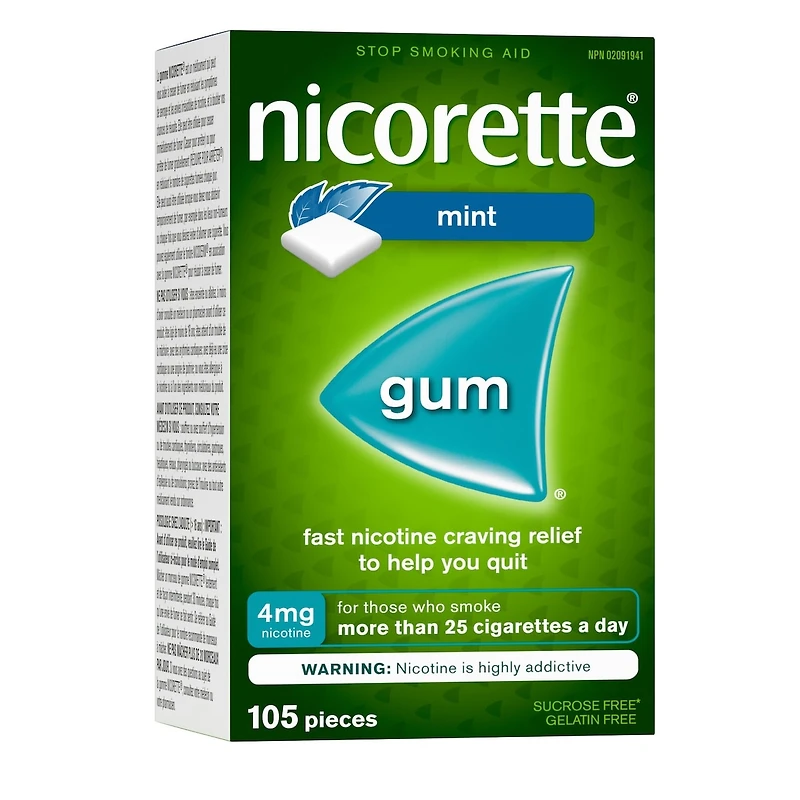 Nicotine Gum, 4 mg, Extreme Chill Mint Flavour