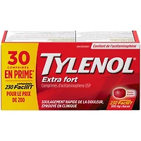 Comprimés d'acétaminophène usp extra fort 500 mg chacun