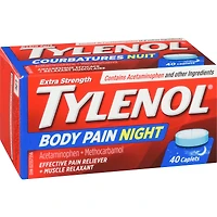 Soulagement des courbatures pendant la nuit et relaxant musculaire, extra fort, caplets
