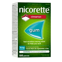 Nicotine Gum, 4 mg, Cinnamon