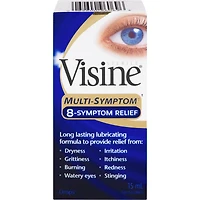 Soulagement de 8 symptômes, Gouttes ophtalmiques