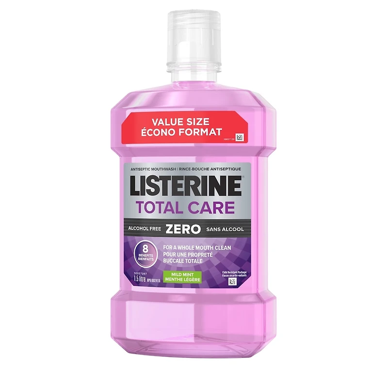 Total Care Zero Antiseptic Mouthwash, Alcohol Free