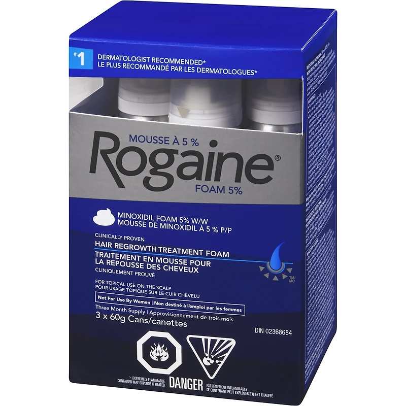 Traitement de perte de cheveux en mousse de minoxidil à 5% pour hommes