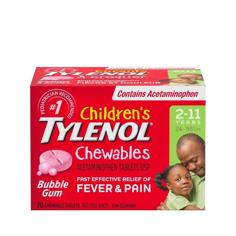 Children's Medicine, Fever & Pain, Chewable, Bubble Gum