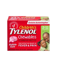 Children's Medicine, Fever & Pain, Chewable, Bubble Gum