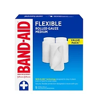 Gaze en rouleau flexible, premiers soins, 7,5 cm x 1,9 m