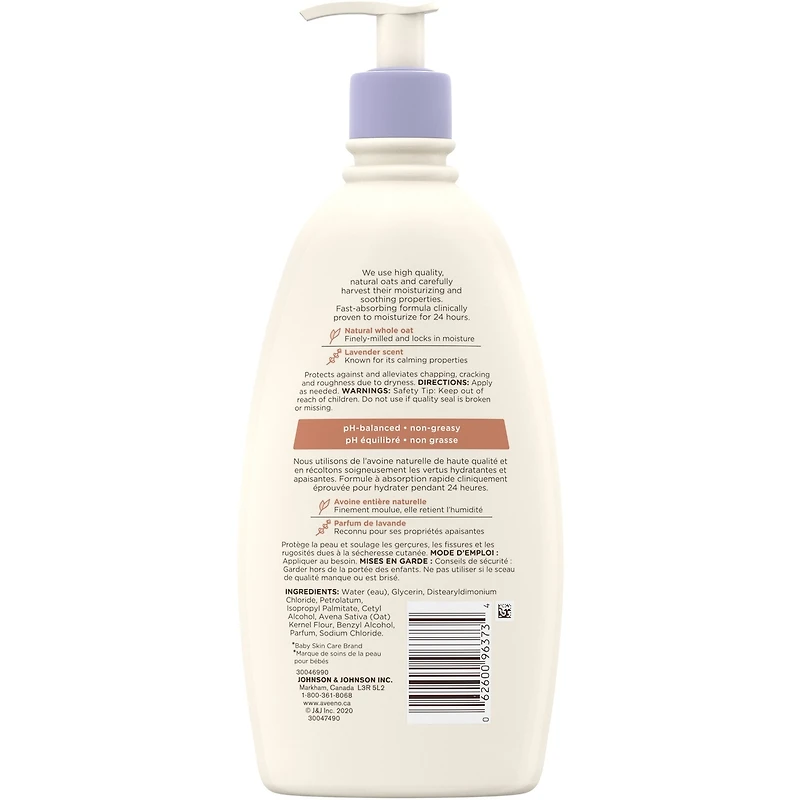Aveeno Lotion pour bébés Calme et confort 532 mL