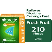 Nicotine Gum, 2 mg, Fresh Fruit