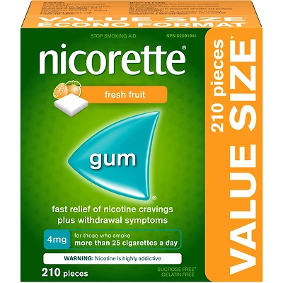 Nicotine Gum, 4 mg, Fresh Fruit