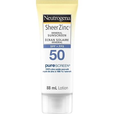 Body Sunscreen SPF 50, Sheer Zinc Mineral Sunscreen