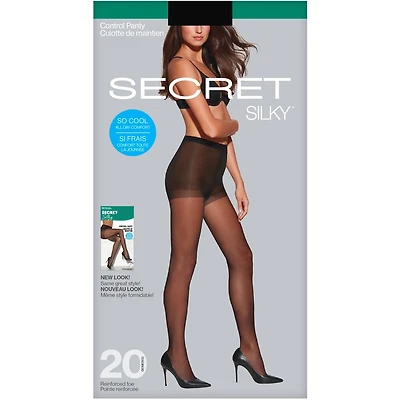 Sheer Control Top Panty w/Reinforced Toe w/HeiQ - B