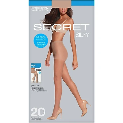 Sheer Reinforced Panty w/Reinforced Toe w/HeiQ - D