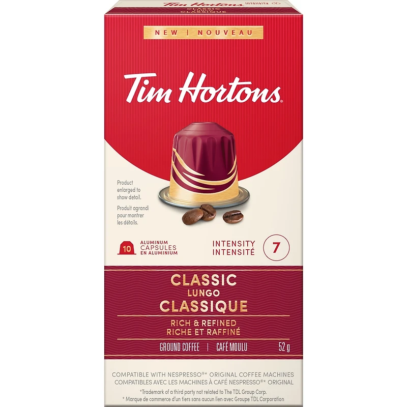 Tim Hortons Nespresso Classic Lungo 10Ct