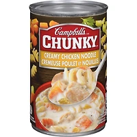 Soupe crémeuse poulet et nouilles prête à déguster
