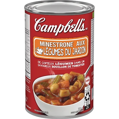 Soupe minestrone aux légumes du jardin prête à déguster