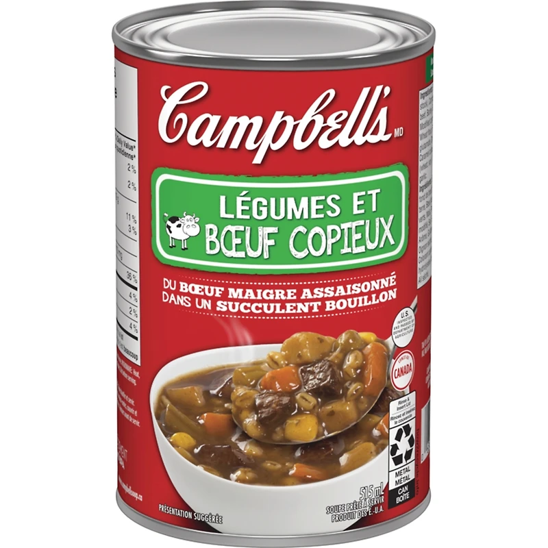 Soupe aux légumes et bœuf copieux prête à déguster