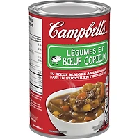 Soupe aux légumes et bœuf copieux prête à déguster