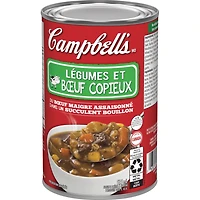 Soupe aux légumes et bœuf copieux prête à déguster