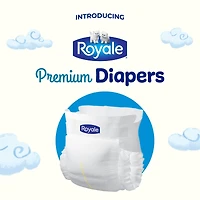 Royale Premium Diapers, Super Pack, Size 5 - 58 Count, Disposable Baby Diapers