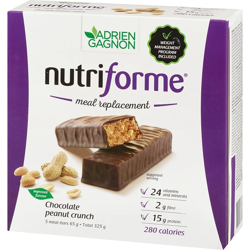 Nutriforme barres - Chocolat et Arachides croquantes