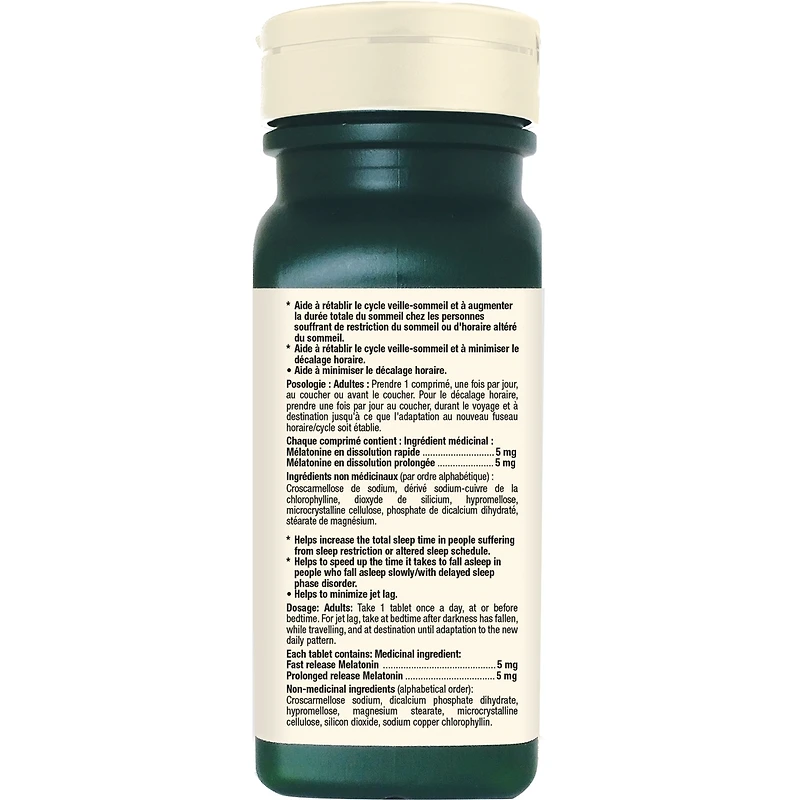 Mélatonine 10 mg Double action Extra-fort