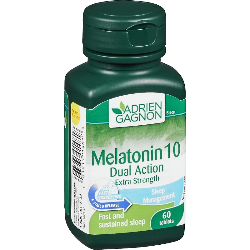 Mélatonine 10 mg Double action Extra-fort