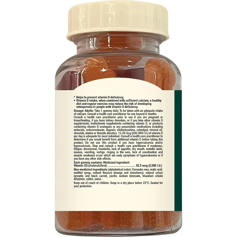 Vitamin D3 2500 IU Gum Sugar Free VIT D3