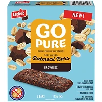 Go Pure Soft Baked Oatmeal Bars, Brownies 5 Bars