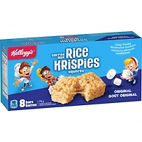 Barres Carrés aux Rice Krispies Goût original, 8 barres de céréales
