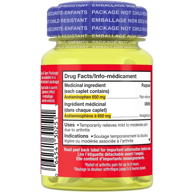 Arthritis Pain Reliever Acetaminophen 650mg