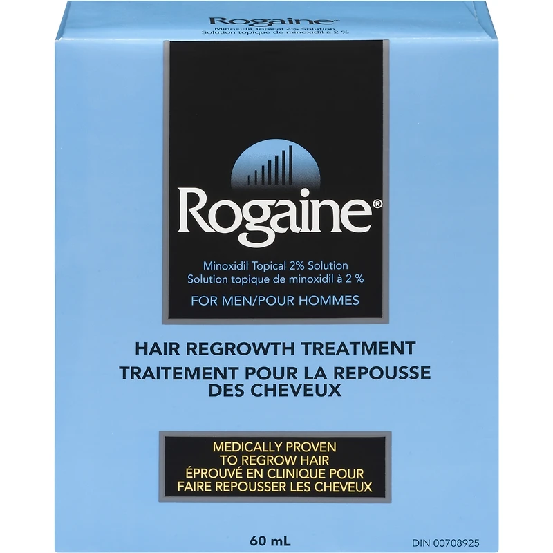 Rogaine pour hommes Solution de minoxidil à 2 % pour la repousse des cheveux