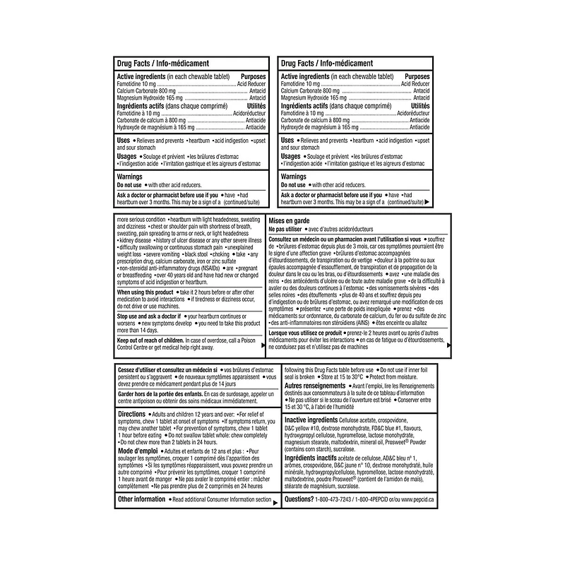 PEPCID Complete 25 Chewable Mint Tablets