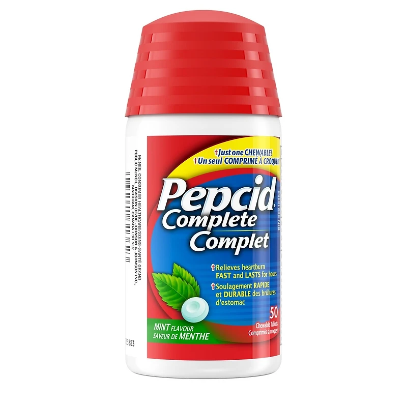 Complete Chewable Mint tablets, Acid Reducer for Heartburn 50 ea