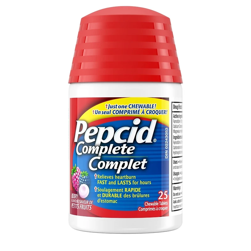 PEPCID Complete 25 Chewable Berry Tablets
