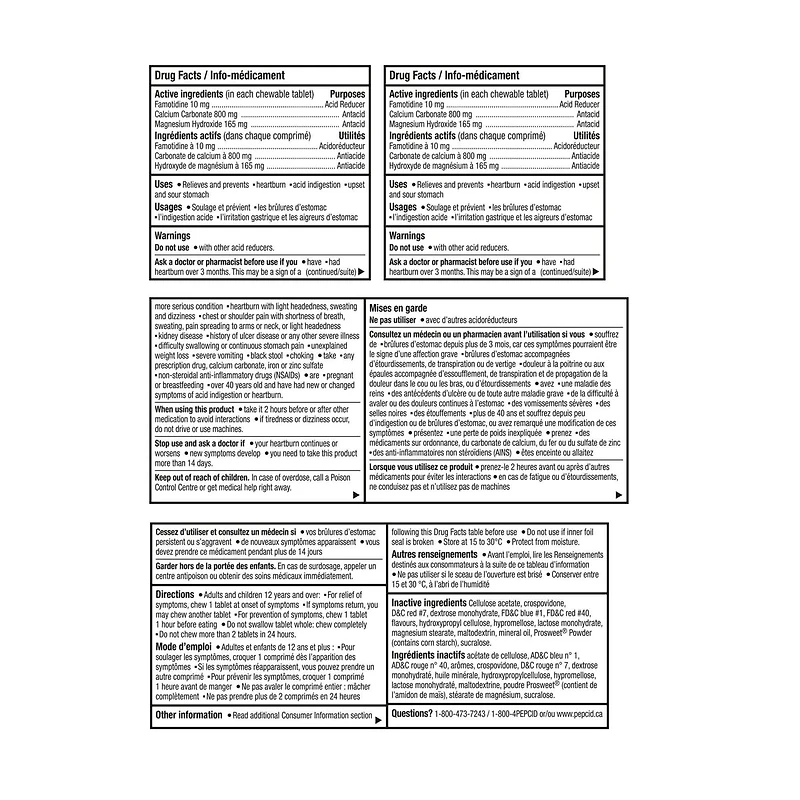 PEPCID Complete 25 Chewable Berry Tablets