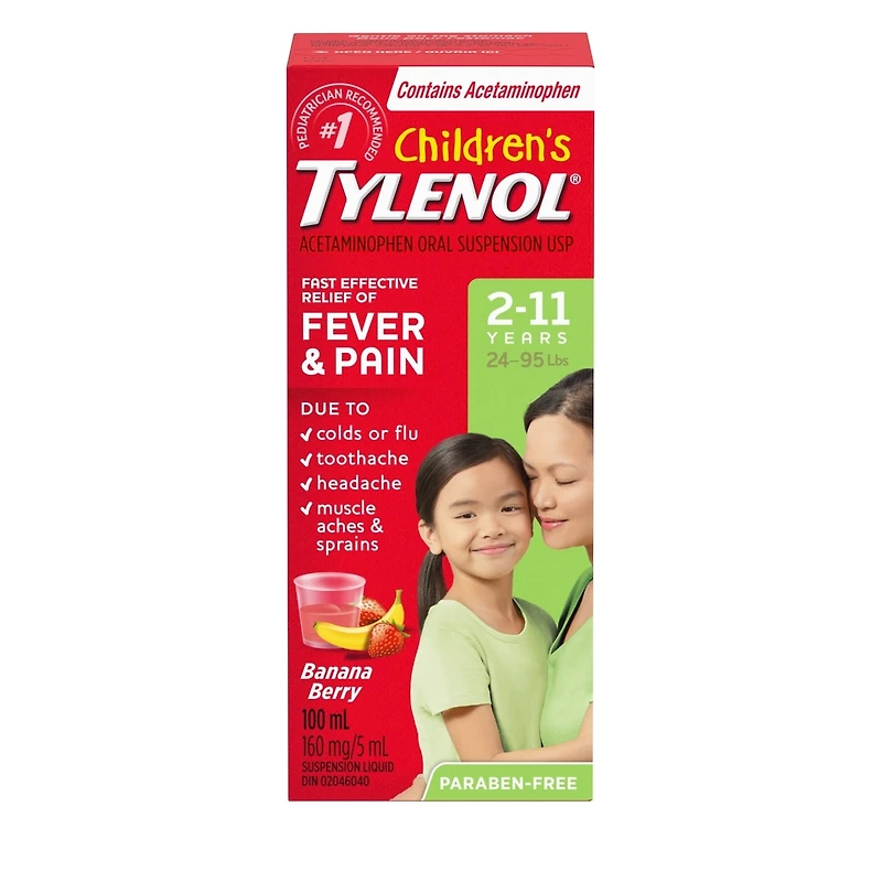 Children's Medicine, Fever & Pain, Banana Berry Liquid