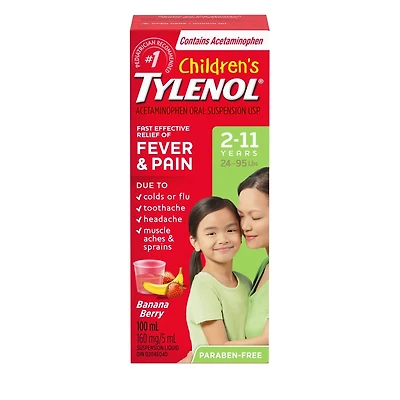Children's Medicine, Fever & Pain, Banana Berry Liquid