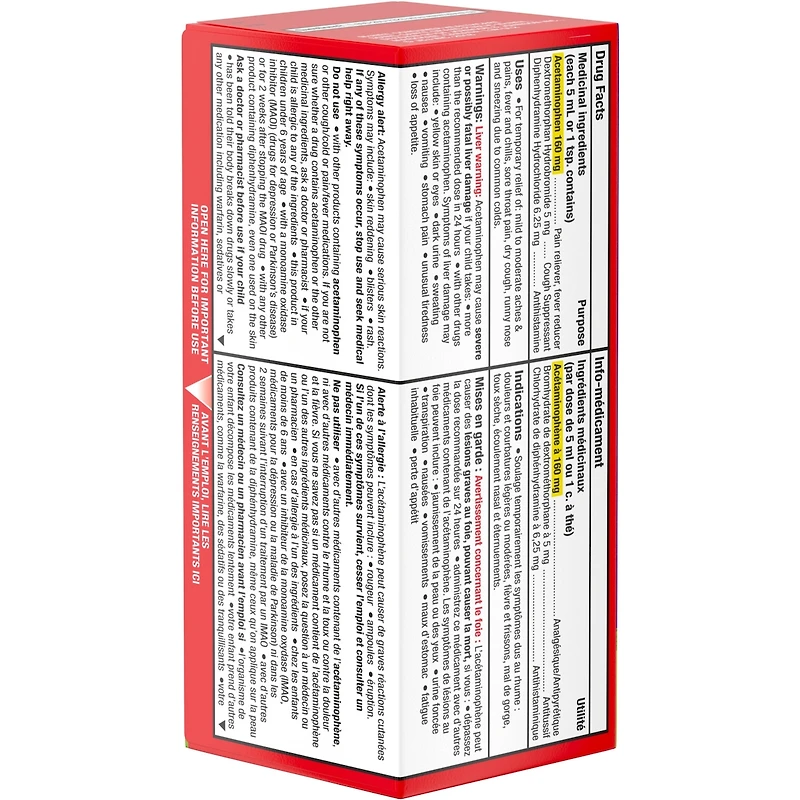 Suspension orale pour enfants, rhume et toux, nuit, pomme verte