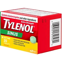Acétaminophène à 500 mg, soulagement des sinus, jour, extra fort