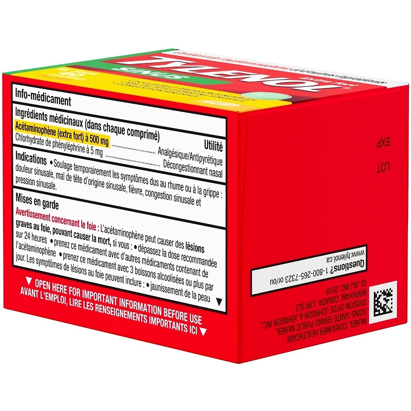 Soulagement des sinus, jour, extra fort, comprimés FaciliT