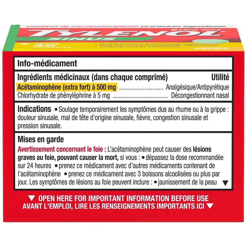 Soulagement des sinus, jour, extra fort, comprimés FaciliT