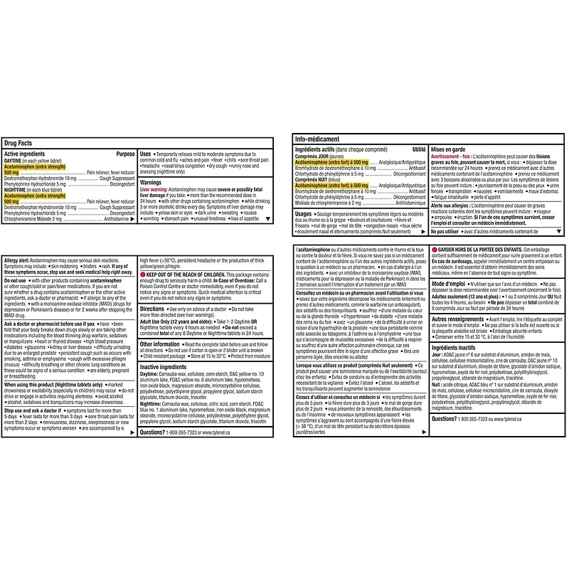 Extra Strength Cold Relief Day/Night, EZTabs