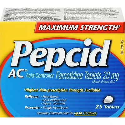Maxium Strength AC Tablets, Acid Reducer for Heartburn 25 ea