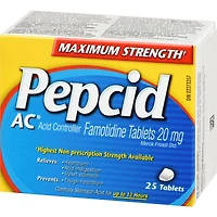 Maxium Strength AC Tablets, Acid Reducer for Heartburn 25 ea