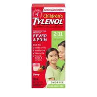 Children's Medicine, Fever & Pain, Dye-Free Berry Liquid