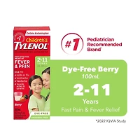 Children's Medicine, Fever & Pain, Dye-Free Berry Liquid